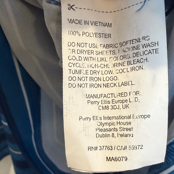 Callaway Men's Blue Striped Golf Polo - Picture 4 of 4